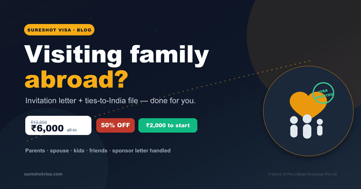 Family & Friends Visit Visa from India 2026, Done For You — Invitation + Filing — visa guide cover image