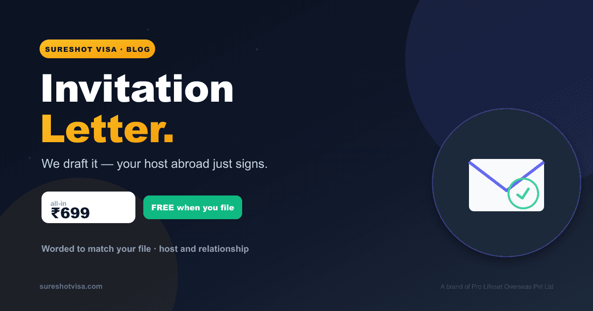 Visa Invitation Letter Drafting from India 2026 — We Draft, Your Host Signs — visa guide cover image