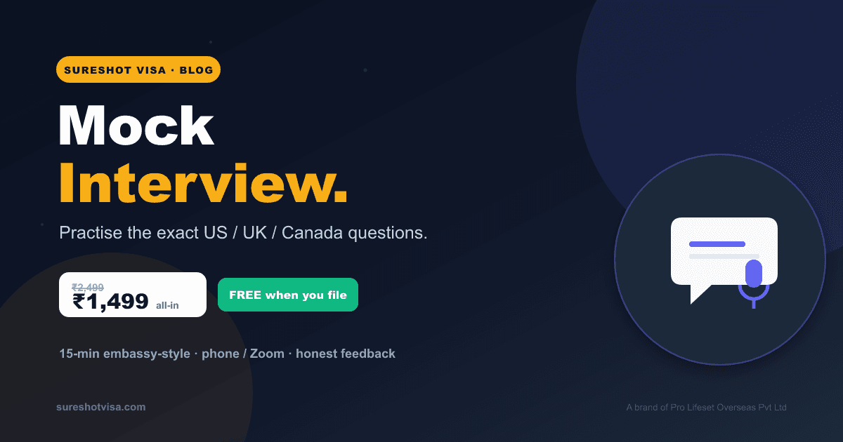 Visa Mock Interview Prep from India 2026 — The Real US/UK/Canada Questions — visa guide cover image