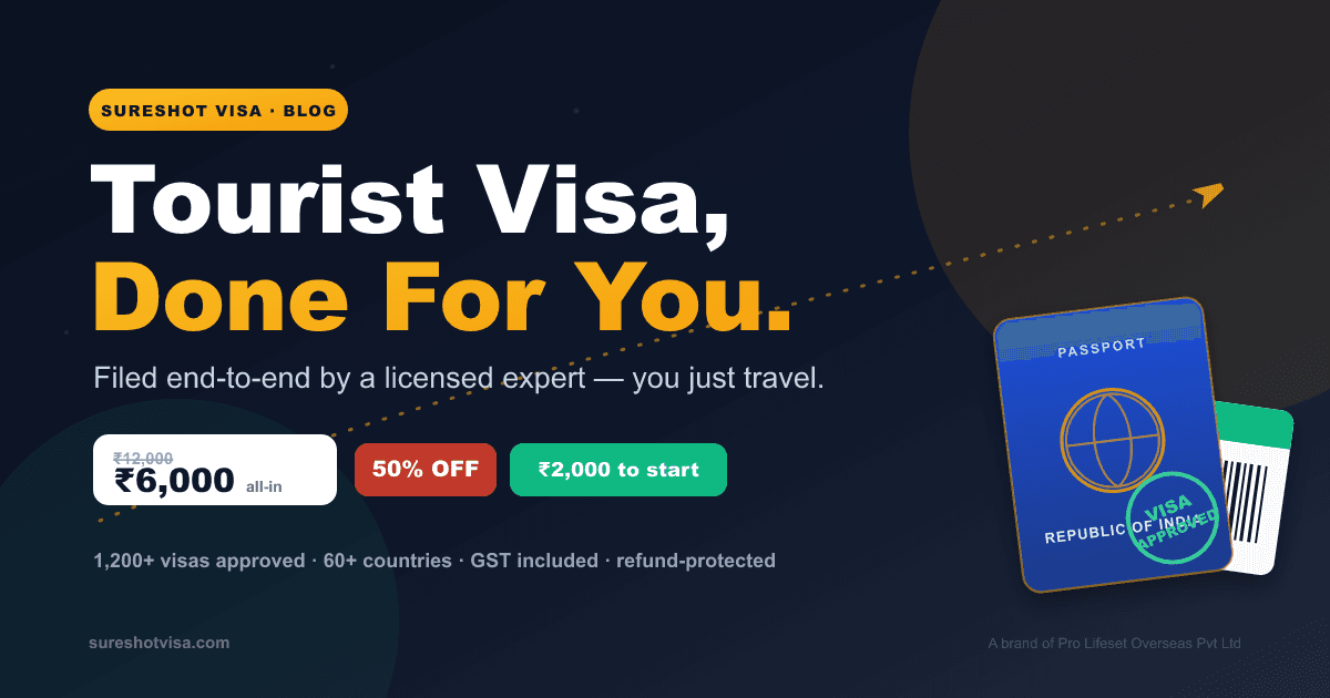 Tourist Visa from India 2026, Done For You — Costs, Steps & Refusal Risks — visa guide cover image